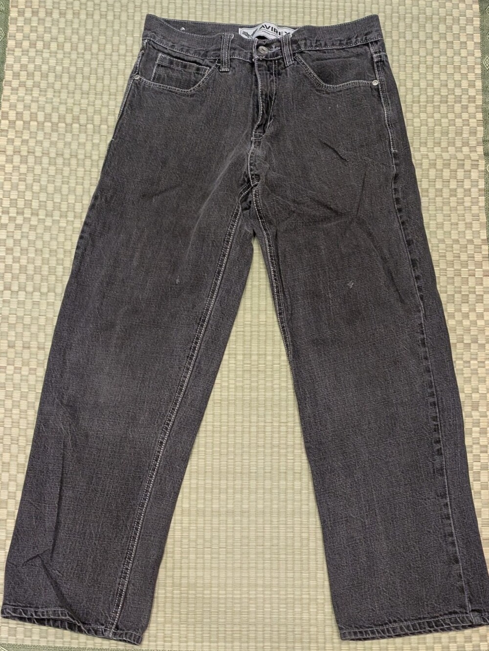 Avirex Wide Leg Relaxed Fit Jeans Faded Black Men's Size 32 x 31
